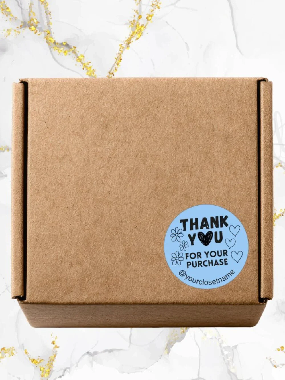 100 Thank you Stickers Thermal 2